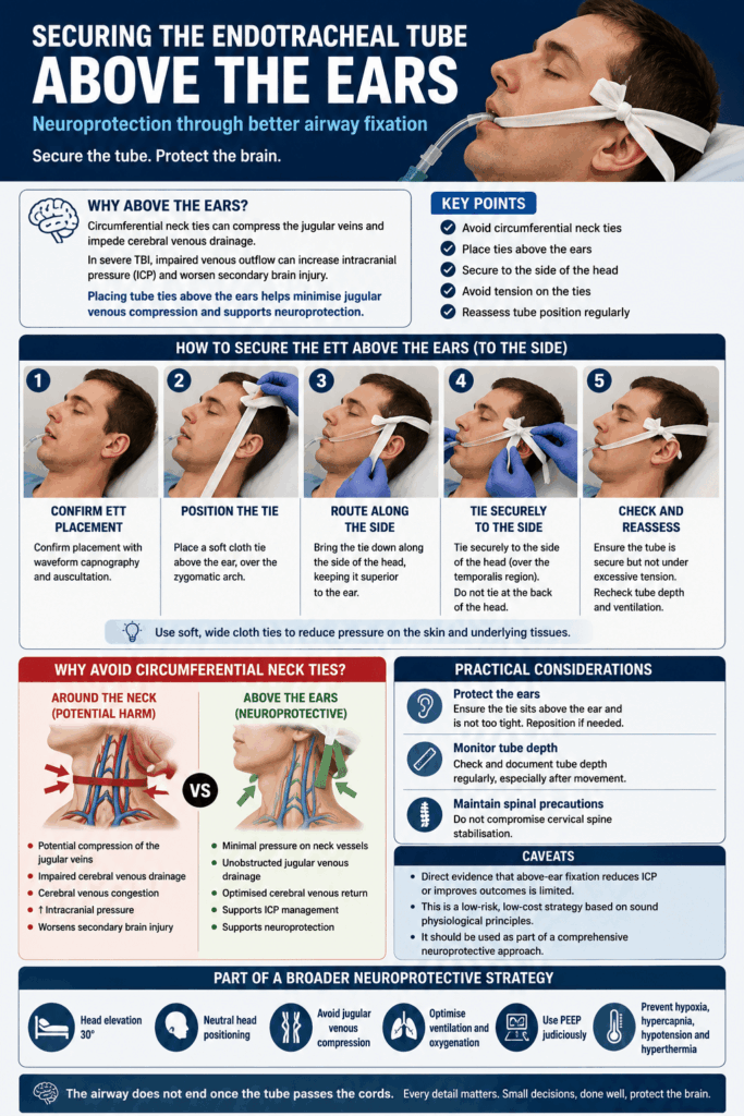Practical approach to securing ETT above the ears 2