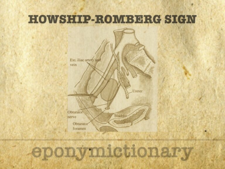 Howship-Romberg sign 680