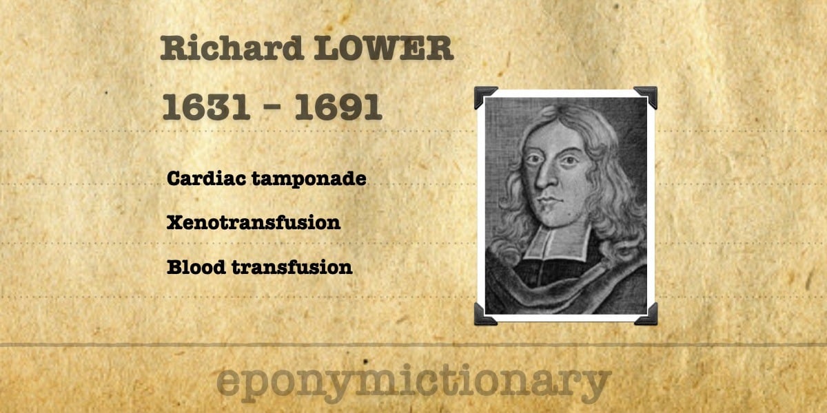 Richard Lower • LITFL • Medical Eponym Library
