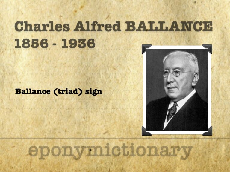 Sir Charles Alfred Ballance (1856-1936)
