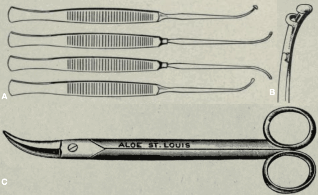 Yankauer surgical instruments (1917)