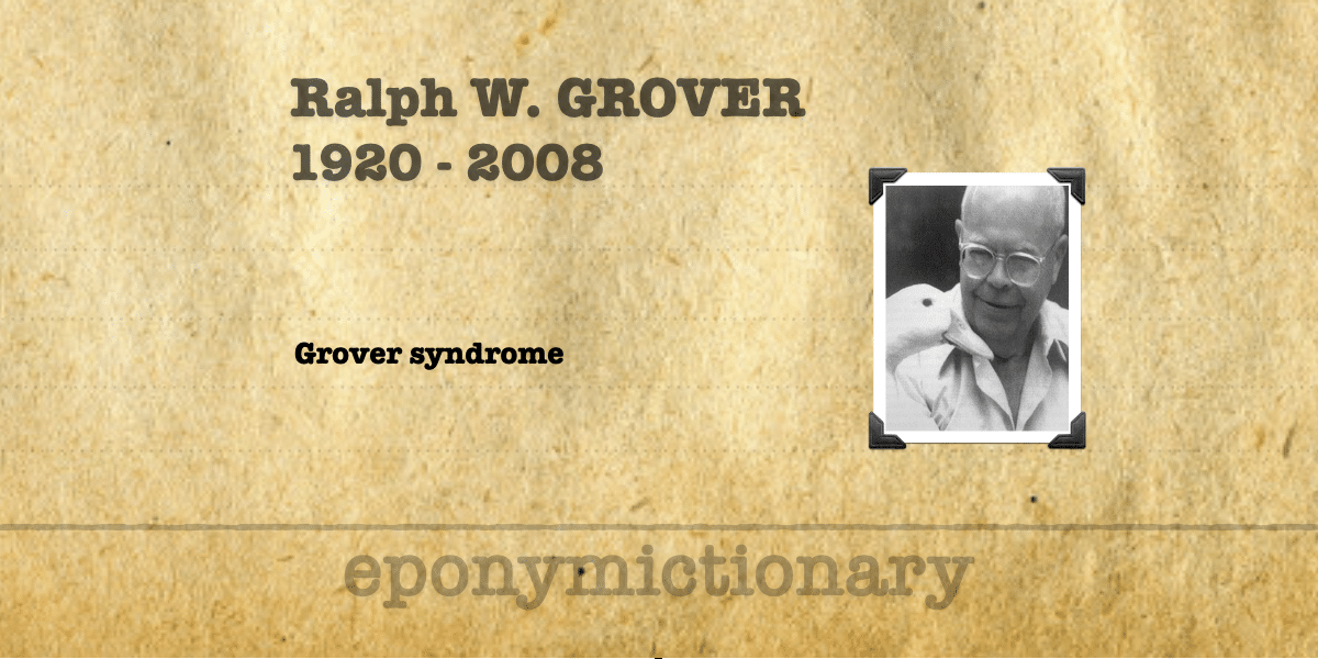 Ralph Grover • LITFL • Medical Eponym Library