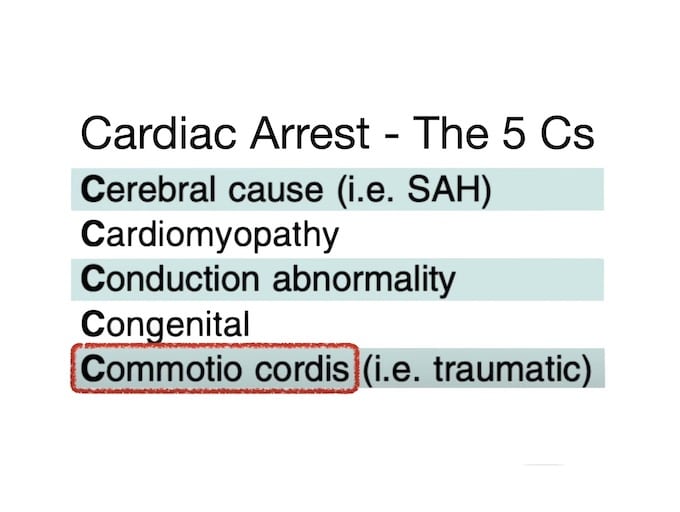 Cardiac arrest the 5 C's