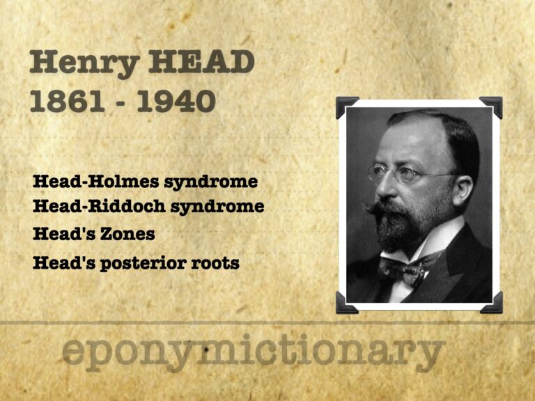 Sir Henry Head (1861-1940) 680