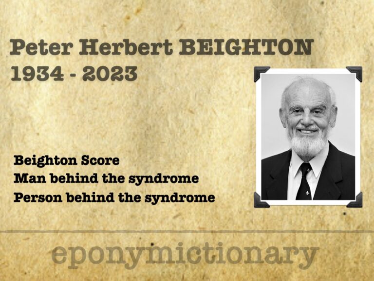 Peter Herbert Beighton (1934-2023) 680