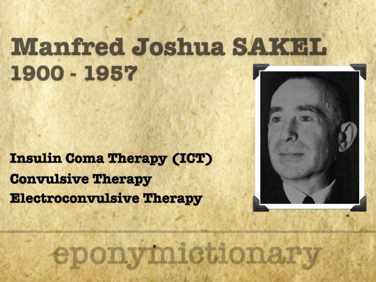 Manfred Joshua Sakel (1900-1957)