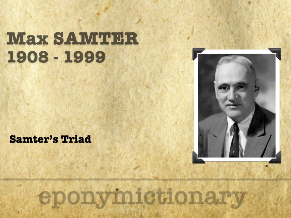 Samter Max Samter Archives • LITFL