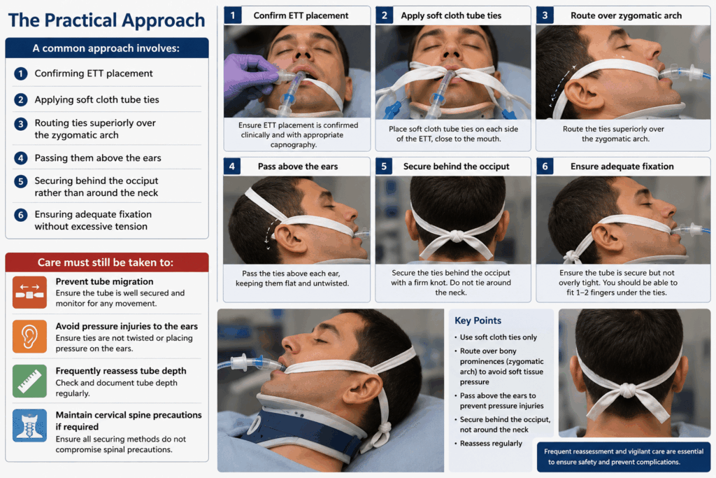 Practical approach to securing ETT above the ears