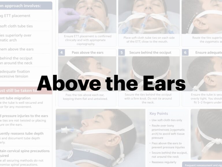 Securing ETT above the ears 680