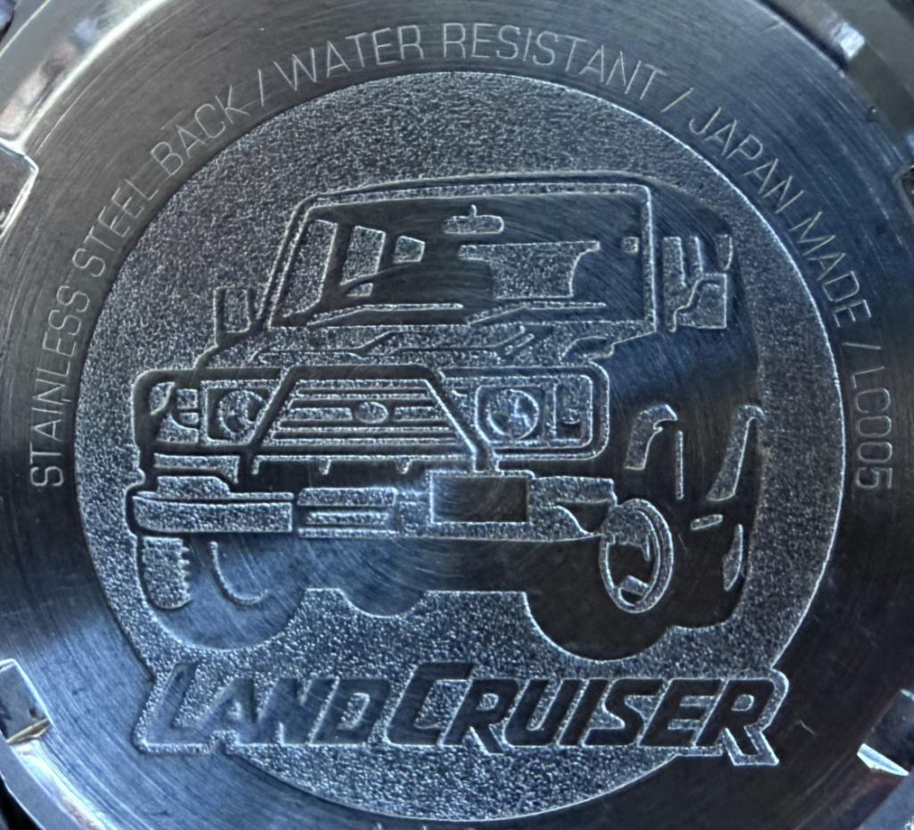 Land cruiser watch case back